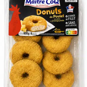 Donuts de poulet aux pépites de fromage fondu 800g