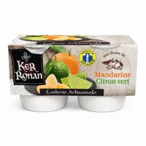 Yaourt mandarine-citron vert KER RONAN X4