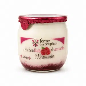 Yaourt à la framboise ferme des peupliers X2