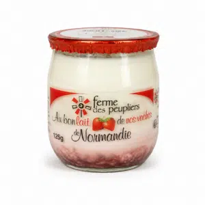 Yaourt à la fraise ferme des peupliers X2