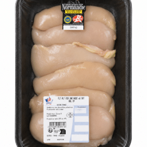 6 Filets de poulet jaune fermier  de Normandie Label Rouge environ 1kg