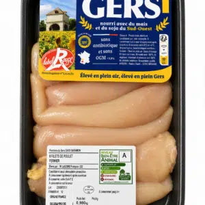8 filets de Poulet Fermier Label Rouge environ 1kg