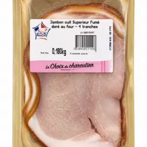Jambon supérieur 4 tranches fumé 180g