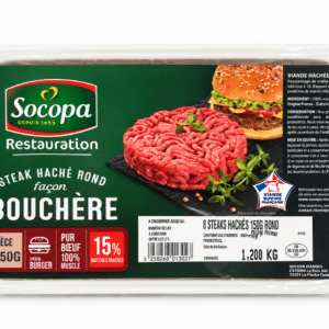 Steak haché rond façon bouchère 1,2kg soit 8 steaks de 150 g