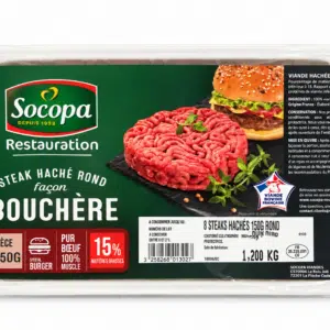 Steak haché rond façon bouchère 1,2kg soit 8 steaks de 150 g